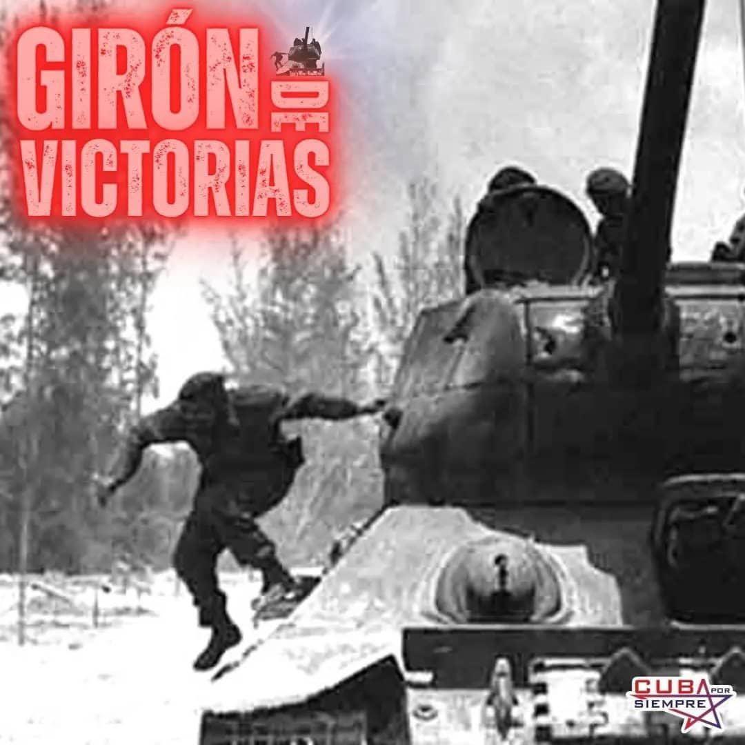 🇨🇺 Triunfo aplastante sobre la fuerza invasora que llegó a Bahía de Cochinos en la madrugada del 17 de abril, con 1500 hombres bien equipados, entrenados y financiados por el gobierno norteamericano.
#100AñosConFidel #GirónLaVictoria #MatancerosEnVictoria