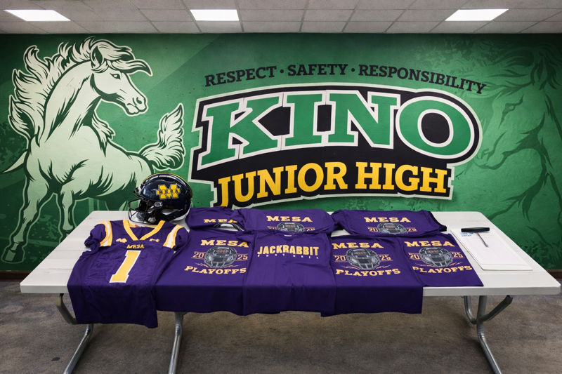 Mesa_FB's tweet image. Thank you Principal Hasebe-Dilbeck, &amp;amp; AP Cobley for the hospitality. I had a great time talking to the future Jackrabbits at Kino Junior High yesterday!

#CarryOn #Community #SharedValues

Coaches:

Ensuring vertical alignment with partner schools is critical to the success of