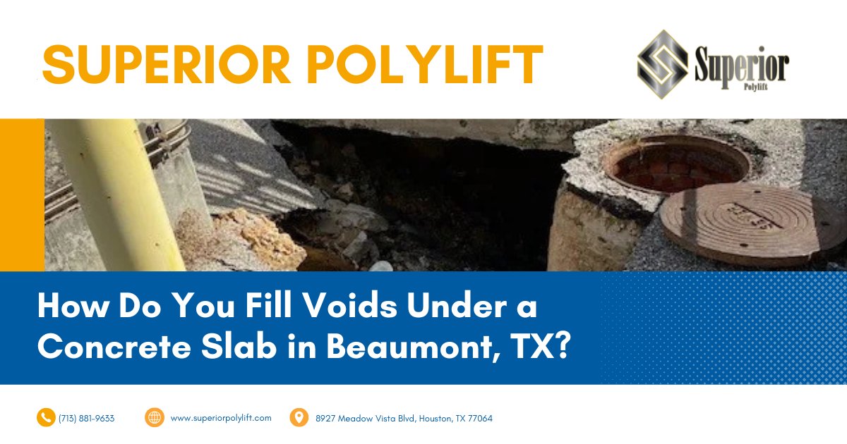 SuperiorPoly's tweet image. How Do You Fill Voids Under a Concrete Slab in Beaumont, TX?
Polyurethane foam injection is water-resistant and lifts within minutes — way better than old-school mudjacking for Gulf Coast conditions 
Read more here: superiorpolylift.com/blog/how-do-yo… #SuperiorPolylift #FoundationRepair