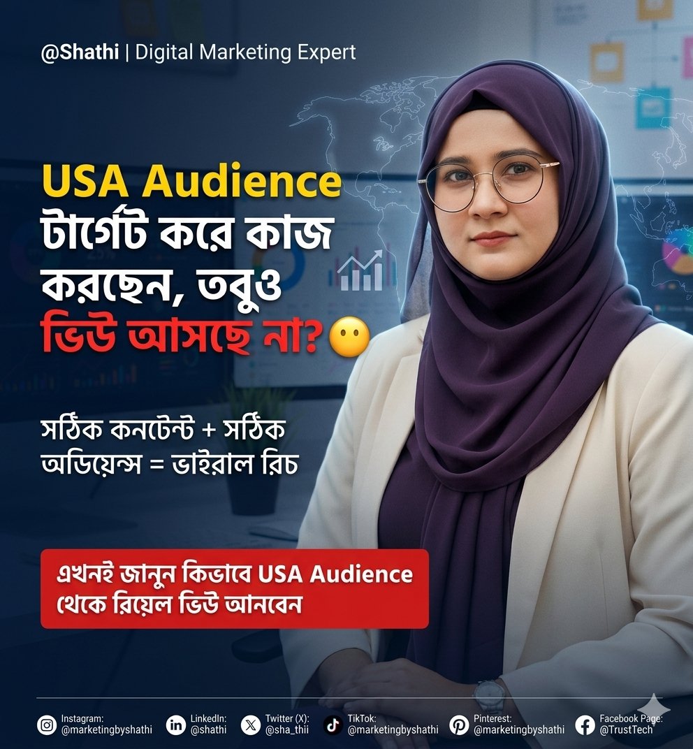 sha_thii's tweet photo. USA Audience টার্গেট করে কাজ করছেন, তবুও ভিউ আসছে না? https://t.co/DSRaGid8AM