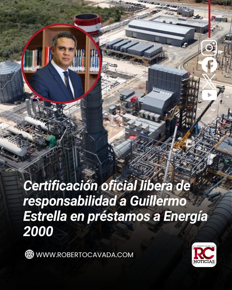 rcavada's tweet image. Certificación oficial libera de responsabilidad a Guillermo Estrella en préstamos a Energía 2000

robertocavada.com/certificacion-…

RCnoticias #RobertoCavada #GuillermoEstrella