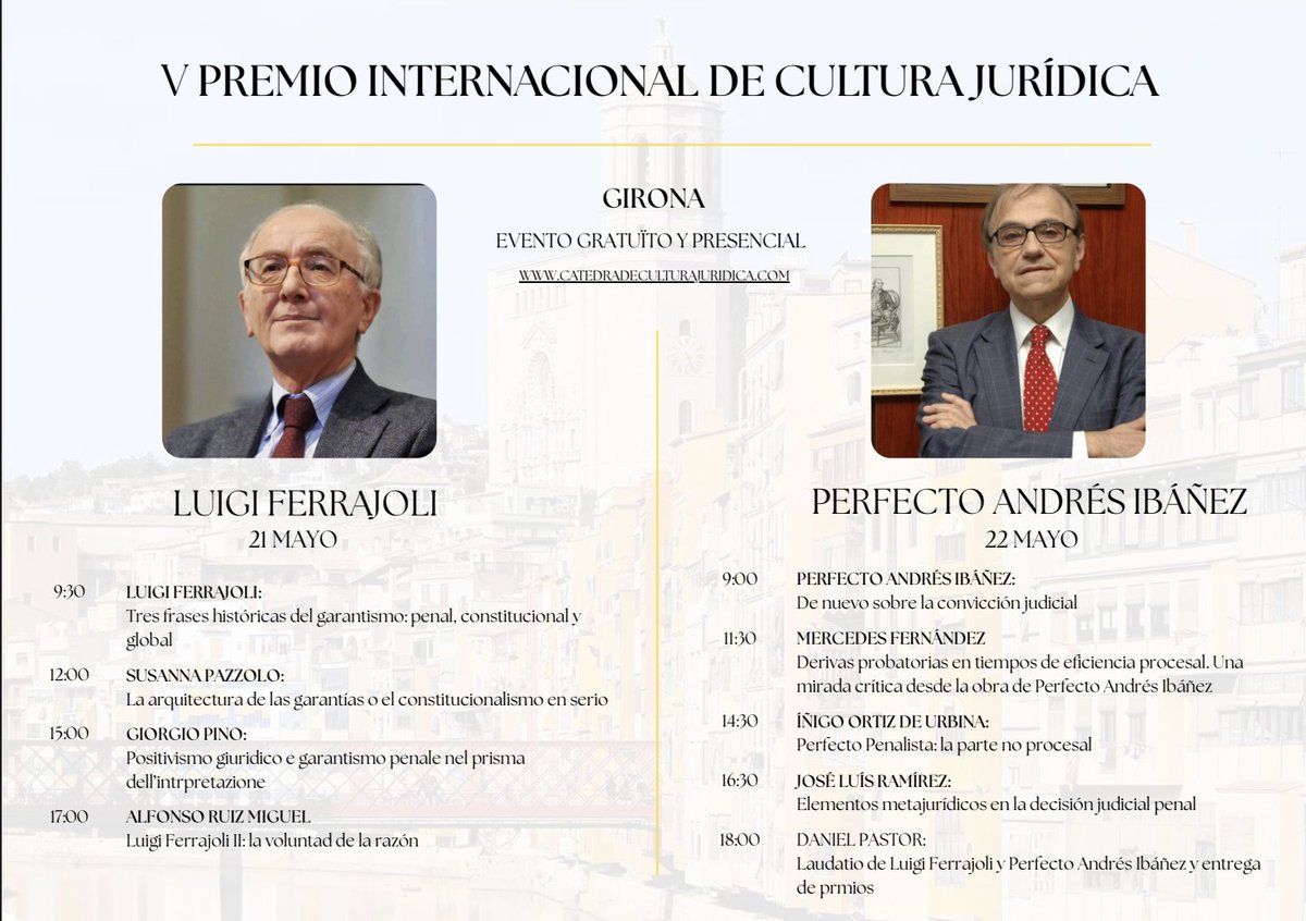 Imperdible este evento en Girona <a href="/CCJ_UdG/">Càtedra de Cultura Jurídica</a> !