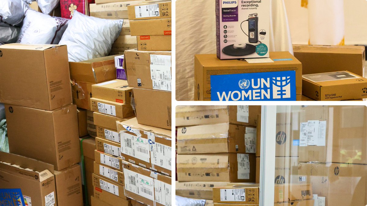 unwomenethiopia's tweet photo. Today, @unwomenethiopia handed over essential IT equipment to strengthen the Crime Registration Information Management System (CRIMS), a critical tool for improving justice and accountability for crimes against women and children. @MOJEthiopia @gatesfoundation @JennetKem https://t.co/8qxv28YdAa