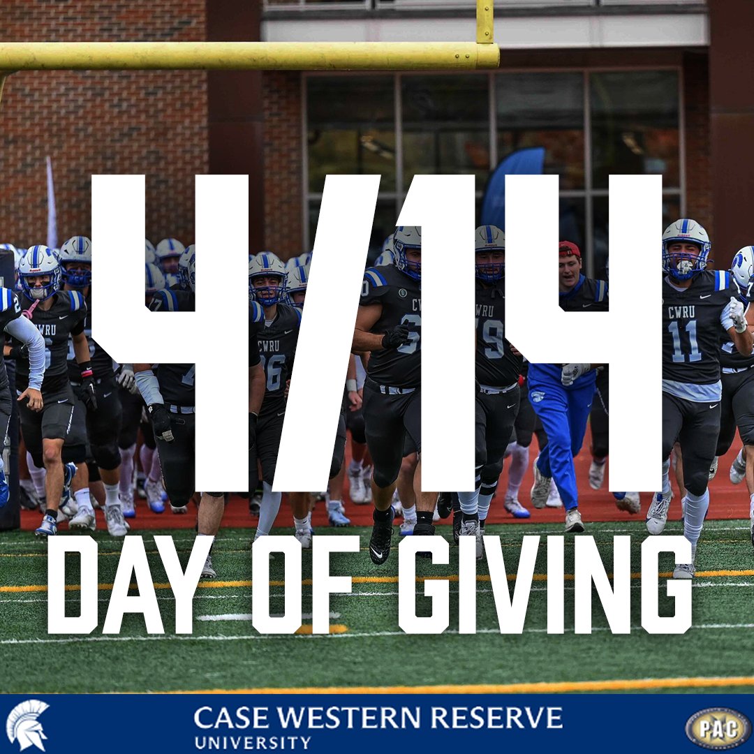 CWRUFootball's tweet photo. Today is the Day

Donate now through the end of the day using the link in our bio

Our fundraising goals this year is to raise $20,000 for Intern Coaching, and $15,000 for Helmet-to-Sideline Technology

Make sure to designate your donation to Football and help us meet our goals https://t.co/o8pXLuaMKP