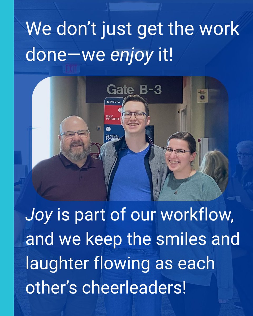 skylineinwb3's tweet image. #Joy is one of our #CoreValues.
We don't just get the work done - we enjoy it!
Joy is part of our workflow, and we keep the smiles and laughter flowing as each other's cheerleaders!

Share one thing that keeps your team smiling in the comments below.

#B3Exhibits #ExhibitDesign