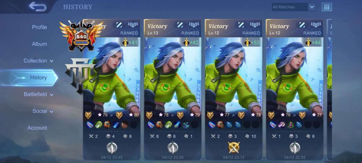 TIKOYMLPLTSRVC's tweet photo. Season 40 ✦ #Client 🇵🇭

Mythical Glory (55⭐) → Mythical Glory (80⭐) 🏆

Benedetta spam 🎮

17 win streak 🔥

1 day process ⏱️

DM to book 📩

#mlbb #mobilelegends #pilotservice #rankpush https://t.co/H7HNCAJhyy