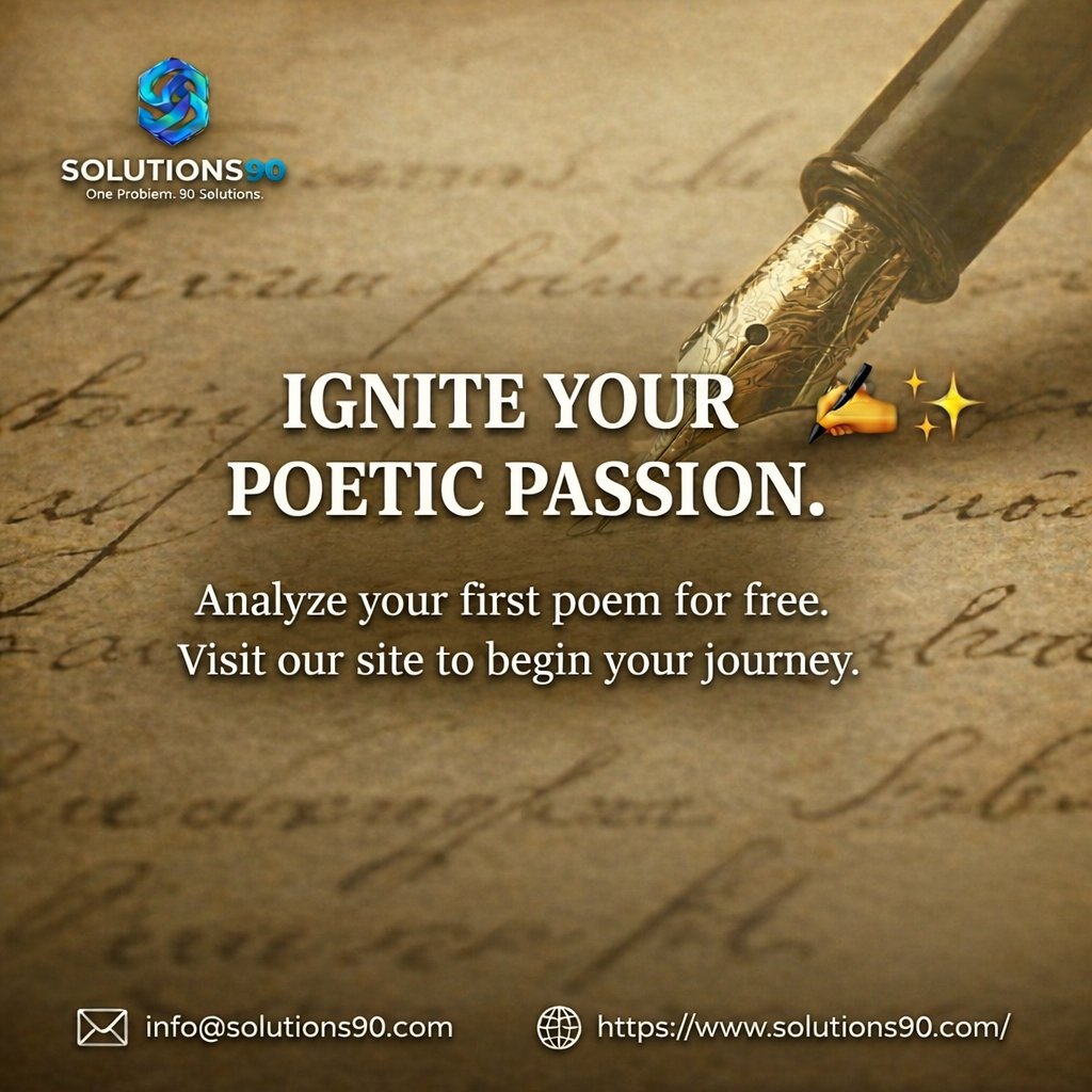 Solutions90_'s tweet image. Can AI capture the soul of poetry? ✍️✨

We tested our Poetry Explainer and the feedback is in!

✅ 90% Regional Accuracy 
✅ Deep Thematic Insights 
✅ Premium Experience

Stop analyzing. Start experiencing: 

🔗 poetryexplainer.solutions90.com
#AI #Poetry #EdTech #Solutions90