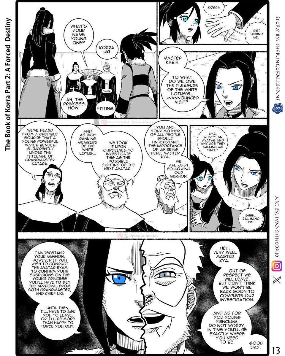 bookofavatars's tweet photo. Greetings! Welcome back to the continuation of my fan fiction: The Book of Korra. Here is page 13. 
Story by: @kingofallbeans 
Illustration by @ivanshinoda10 
#BookofKorra #fanfiction #TLOK https://t.co/U78XvT2HCe