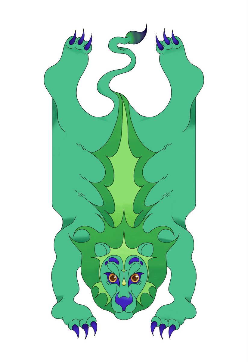 leafleo05's tweet photo. Green Lion Tibetan Rug https://t.co/IdR63Xos3E