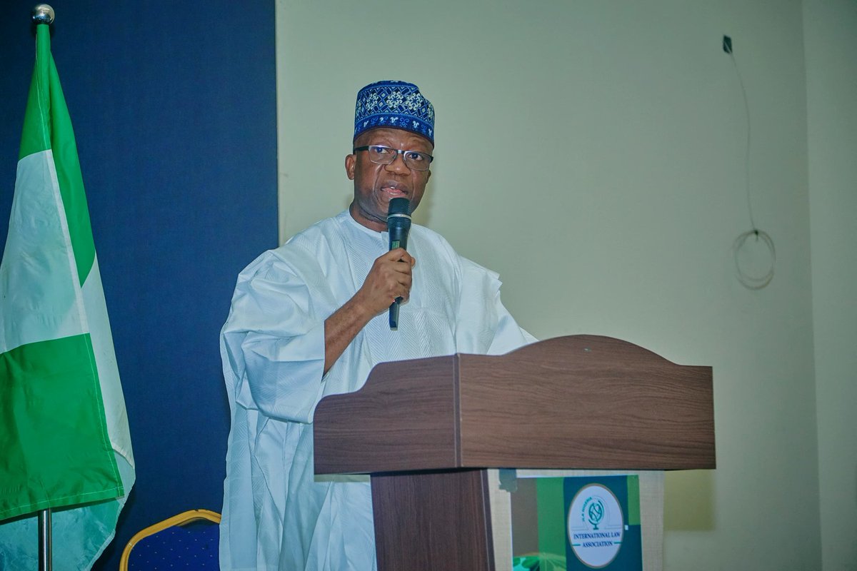 nildsnigeria's tweet photo. On Day Two of the 9th Annual Conference of the International Law Association (ILA), Nigerian Branch, hosted by the Institute on Tuesday, 14th April 2026, Director General, NILDS, Prof. Abubakar O. Sulaiman delivered a welcome address. https://t.co/XLvBjOehZD