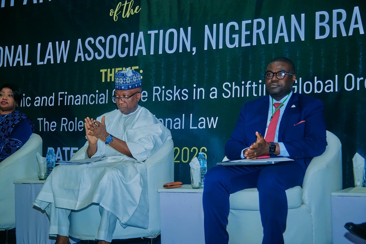 nildsnigeria's tweet photo. On Day Two of the 9th Annual Conference of the International Law Association (ILA), Nigerian Branch, hosted by the Institute on Tuesday, 14th April 2026, Director General, NILDS, Prof. Abubakar O. Sulaiman delivered a welcome address. https://t.co/XLvBjOehZD