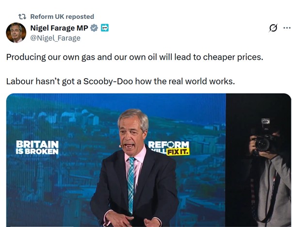 Parody Nigel Farage tweet media