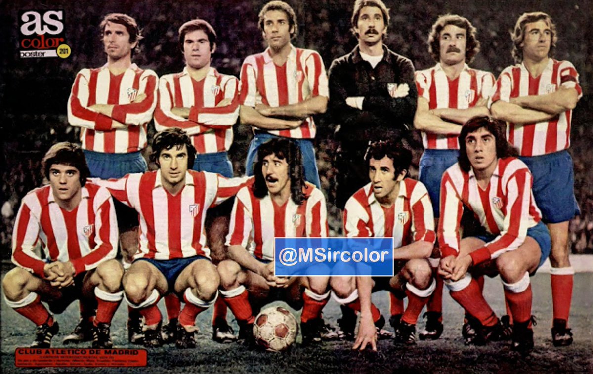 MSircolor's tweet photo. Póster #ASColor, del @Atleti cuando le ganó 2-0, al #IndependientedeAvellaneda y la #CopaIntercontinental, 10-2-75 en la foto: #Alberto #Melo #Eusebio #Pacheco #Capón #Abelardo;; #Aguilar #Gárate #RubénAyala #Irureta y #Heredia https://t.co/kcrT5oGA5p