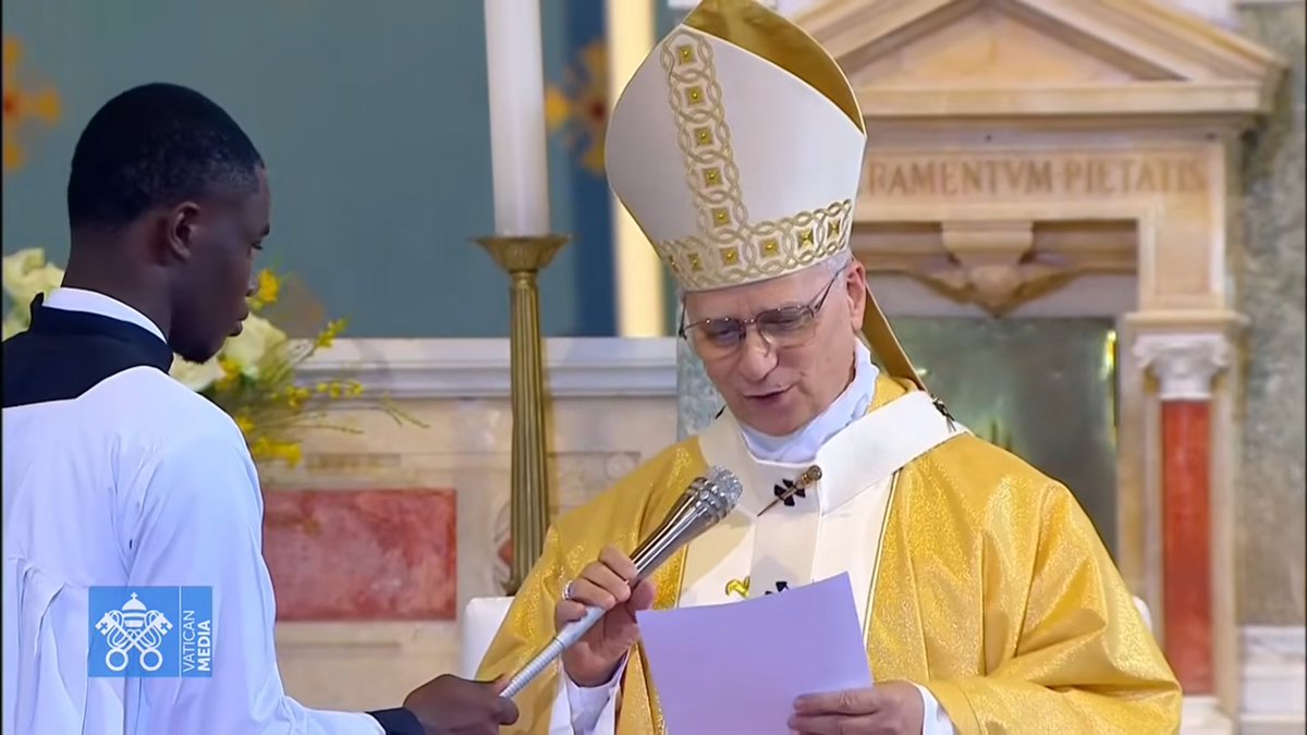 inesanma's tweet photo. Pope Leo, today, celebrating Mass in the Basilica of Saint Augustine (Annaba, Algeria): "When we ask ourselves how a future of justice, peace, harmony and salvation will be possible, we must remember that we are asking God the same question that Nicodemus asked: can our story truly change? We are so weighed down by problems, hardships and tribulations! Can we truly start our lives over again? Yes! The Lord’s response, so full of love, fills our hearts with hope. No matter how weighed down we are by pain or sin: the crucified One carries all these burdens with us and for us. No matter how discouraged we are by our own weaknesses: it is precisely then that God manifests his strength, the God who has raised Christ from the dead in order to give life to the world. Each one of us can experience the freedom of new life that comes from faith in the Redeemer. Once again, Saint Augustine offers us an example of this: we revere him for his conversion even more than for his wisdom. In this rebirth, providentially accompanied by the tears of his mother, Saint Monica, he found himself, exclaiming: “I could not therefore exist, could not exist at all, O my God, unless you were in me. Or should I not rather say, that I could not exist unless I were in you” (Confessions, I, 2)."