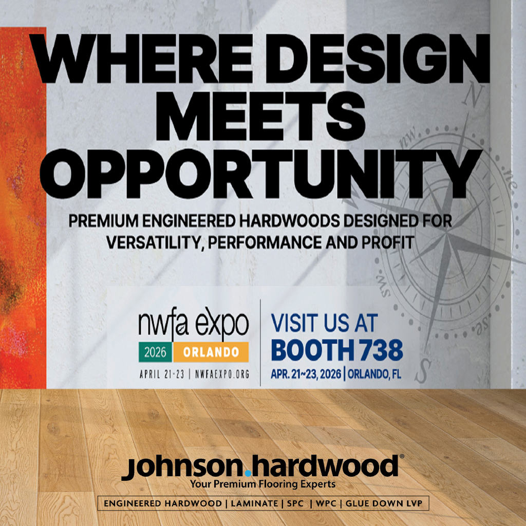 NWFA Expo 2026 is just one week away!

📍 Booth #738 | Orlando
📅 April 21–23

Stop by to explore premium engineered hardwoods from Johnson Hardwood—designed for performance, versatility, and profit.

🔗 2026.nwfaexpo.org/co/johnson-har…
.
.
.
#NWFAExpo #JohnsonHardwood #WoodFlooring