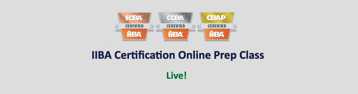BAAnalystMentor's tweet image. Live - IIBA certification prep (CBAP, CCBA, ECBA)
…tor-self-paced-learning.thinkific.com/courses/iiba-c…
#businessanalysis #businessanalyst