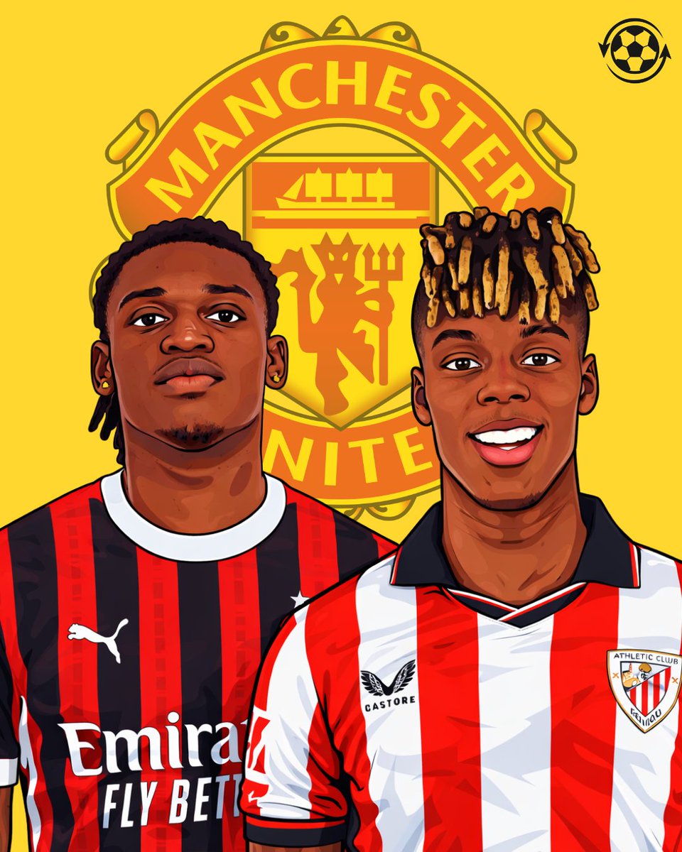 DeadlineDayLive's tweet photo. 🚨 Manchester United are targeting a new winger to replace Marcus Rashford this summer. 🔴

Athletic Club’s Nico Williams is among the names under consideration and has already informed his club of his desire to move.

Rafael Leão is also on United’s radar, with the Red Devils currently ahead of Barcelona in the race and hopeful of securing a deal for under ��44M.

(Source: El Nacional, Gazzetta dello Sport)