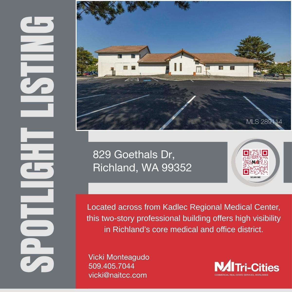 Spotlight Listing: Richland, WA

#NAITCC #TriCitiesCRE #NAIGlobal #Brokers #CommercialRealEstate #RichlandWA #OfficeSpace #MedicalOffice #ProfessionalBuilding