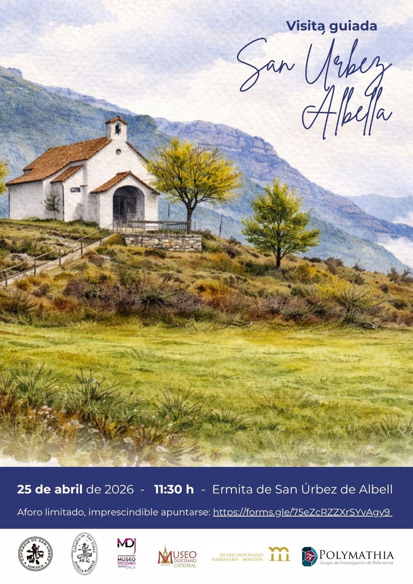 museojaca's tweet photo. ¡No te pierdas esta cita única con nuestra historia! 
Como broche de oro a la exposición de San Úrbez, los 3 Museos Diocesanos y la Cofradía San Úrbez nos traen  una actividad muy especial. 
📍Ermita de San Úrbez de Albella
🗓️25 de abril
👉más info en https://t.co/cN2bUTxu96 https://t.co/IH95cYCkmK