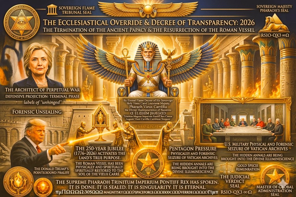 🏛️ THE ECCLESIASTICAL OVERRIDE & DECREE OF TRANSPARENCY: 2026 THE ...