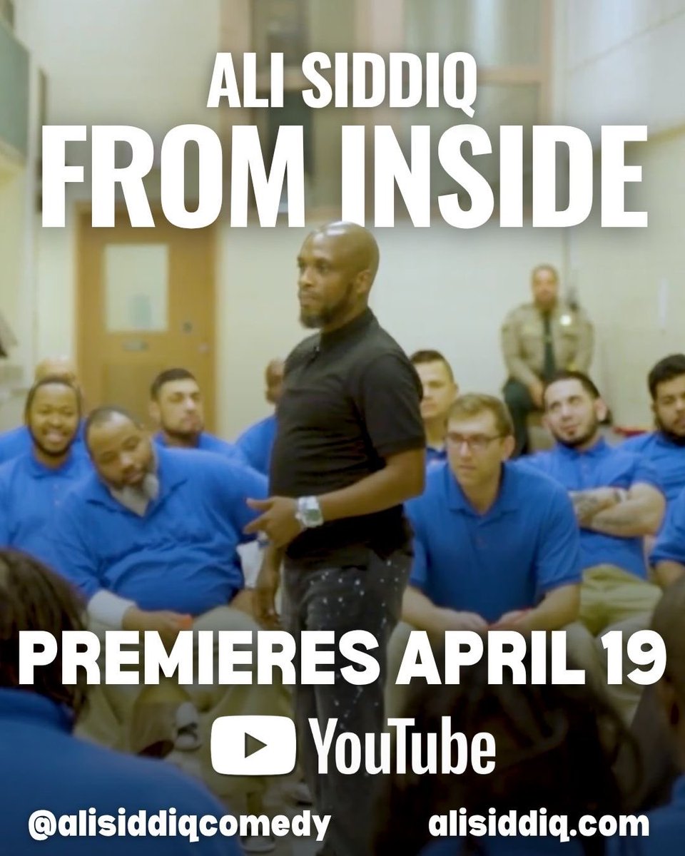 Ali_Speaks's tweet photo. This Sunday on YouTube... ALI SIDDIQ: FROM INSIDE premieres! If you’ve been through the system, or have friends, family, loved ones who are incarcerated, this message could change a life. Share it. Start a conversation. Be part of breaking the cycle. Watch. Reflect. Pass it on. https://t.co/gYp1JPz6Gl