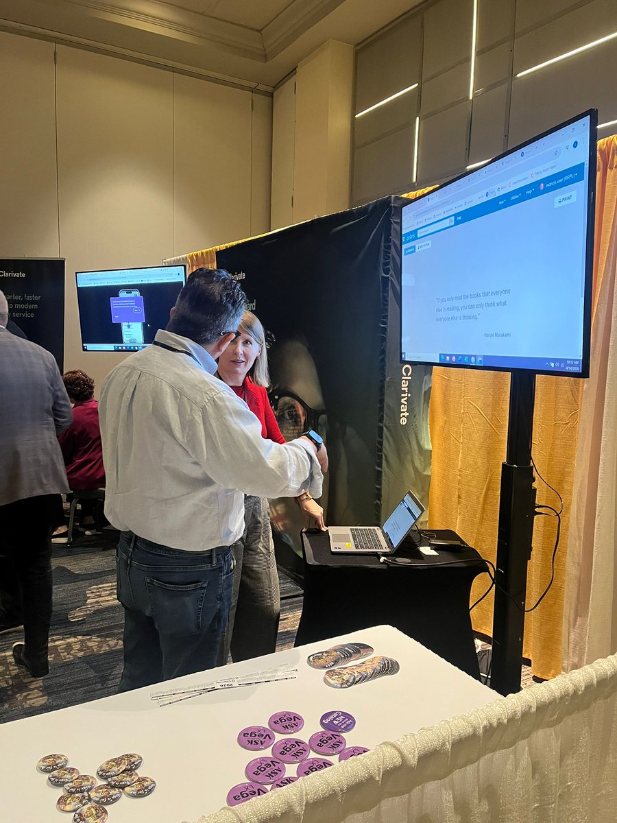 iii_Innovative's tweet image. In the exhibit hall at IUG 2026 in Chicago.

Sales team speaking with customers at the Clarivate booth. Great conversations throughout the day.

#IUG2026 #LibraryCommunity