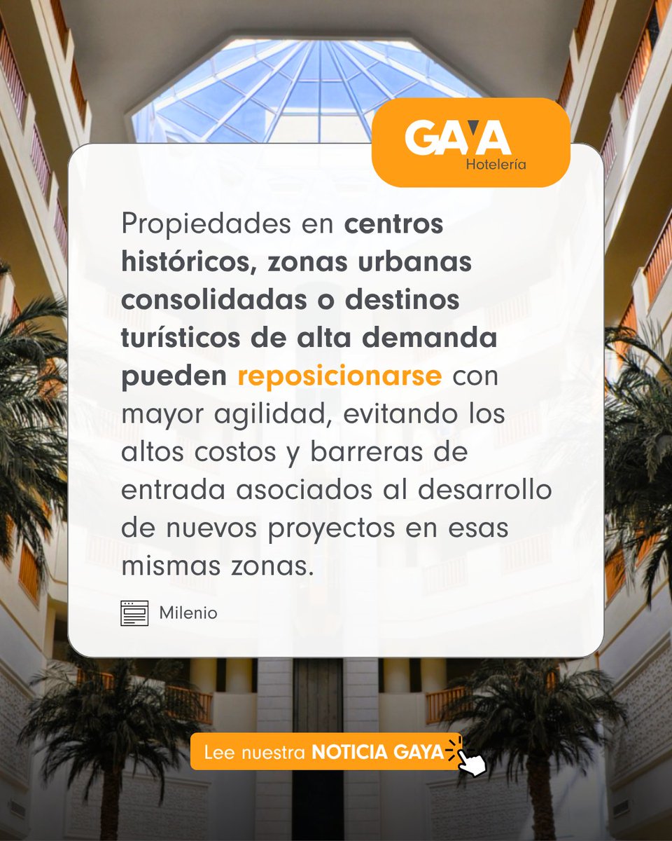 Transformar también es construir. 🏗️✨
La reconversión hotelera en México permite ahorros de hasta 90% frente a nuevas construcciones.
Lee más en: blog.gaya.mx/noticias/recon…

#Construcción #Hotelería