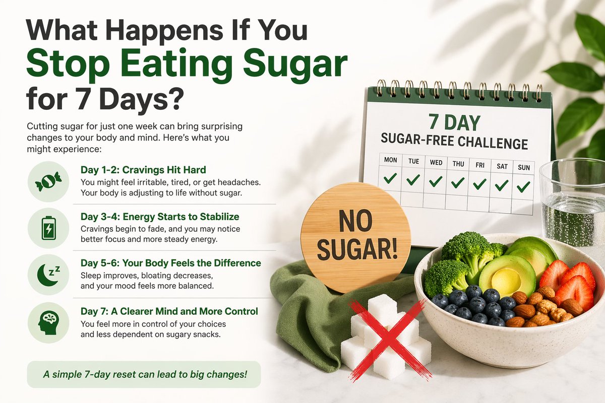 Oneminuteweigh1's tweet image. What Happens If You Stop Eating Sugar for 7 Days? the-curiosity-code.blogspot.com/2026/04/what-h… #health #healthyliving #cravings