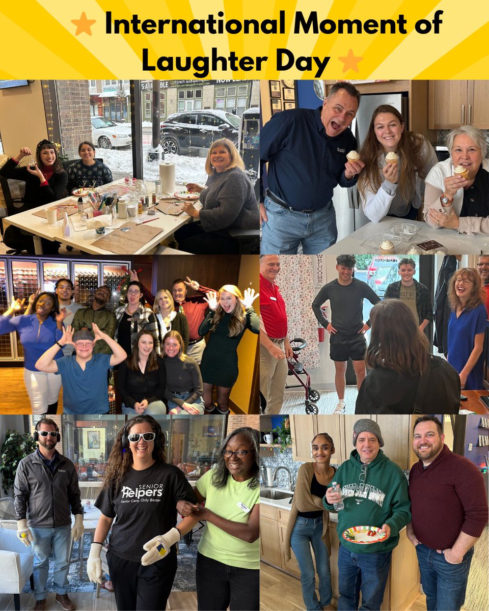 sh_mpls_stpaul's tweet image. Sharing smiles, one laugh at a time. Happy International Moment of Laughter Day from all of us at Senior Helpers! 😊

#homecare #seniorhelpers #caregiver #healthcare