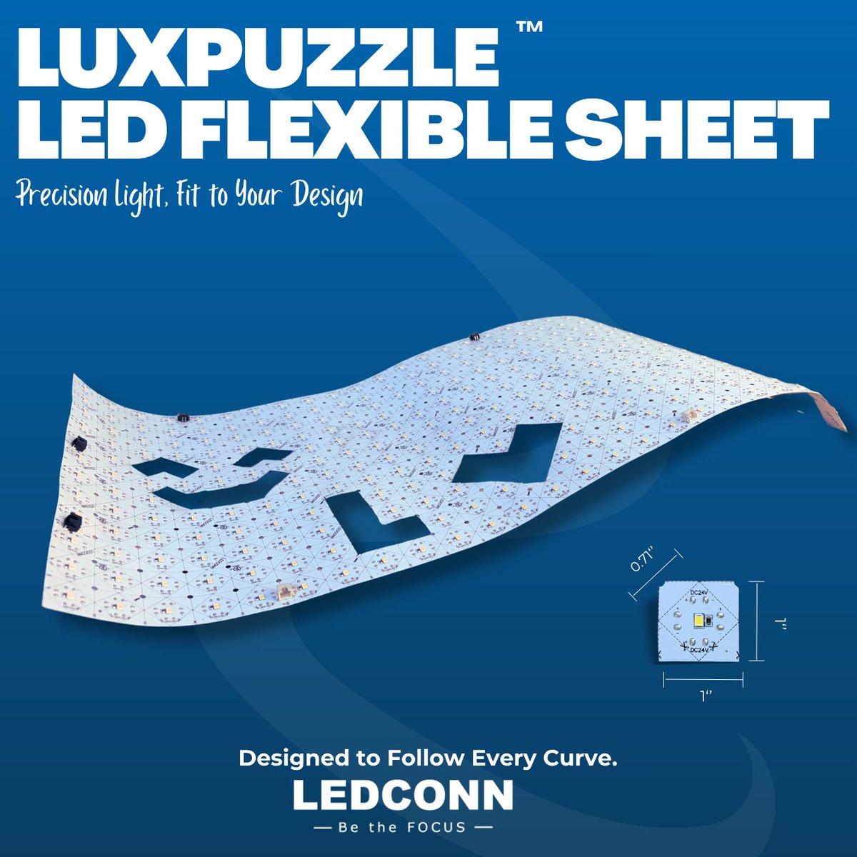 LEDCONN's tweet image. The LUXPUZZLE™  LED Flexible Sheet is now available!

A modular light engine built for precision, flexibility, and creative control in backlighting applications.

👉 Learn more: I will put the link for website here after published

#LEDCONN #LUXPUZZLE #lightingsolutions