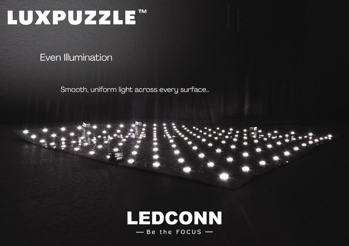 LEDCONN's tweet image. The LUXPUZZLE™  LED Flexible Sheet is now available!

A modular light engine built for precision, flexibility, and creative control in backlighting applications.

👉 Learn more: I will put the link for website here after published

#LEDCONN #LUXPUZZLE #lightingsolutions