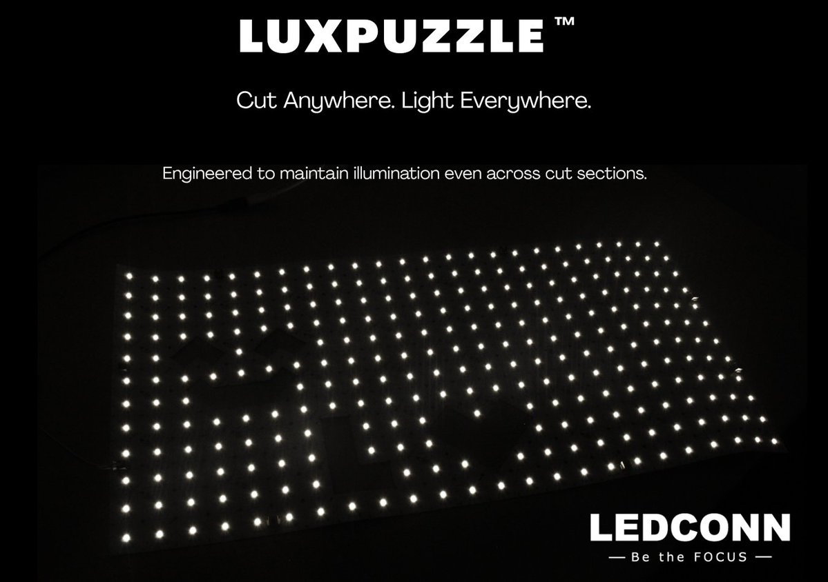 LEDCONN's tweet image. The LUXPUZZLE™  LED Flexible Sheet is now available!

A modular light engine built for precision, flexibility, and creative control in backlighting applications.

👉 Learn more: I will put the link for website here after published

#LEDCONN #LUXPUZZLE #lightingsolutions