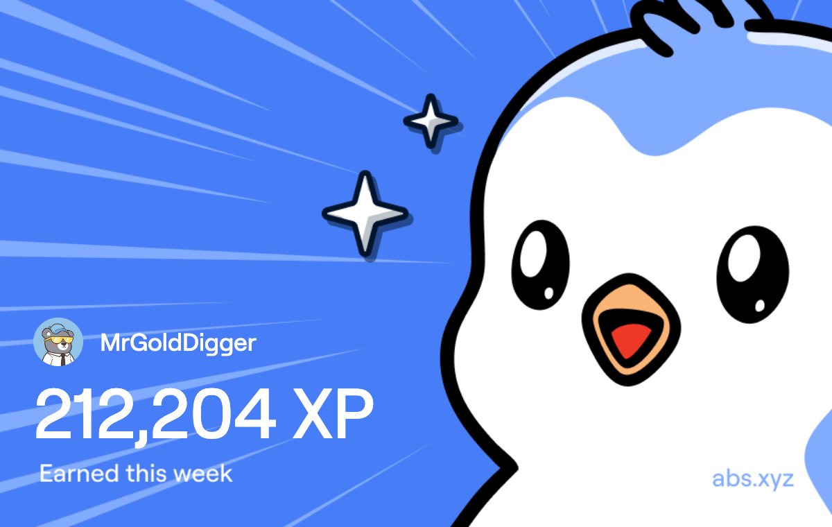 TheMrGoldDigger's tweet image. Happy XP Day to all my fellow @AbstractChain friends !!
ATH 🫡