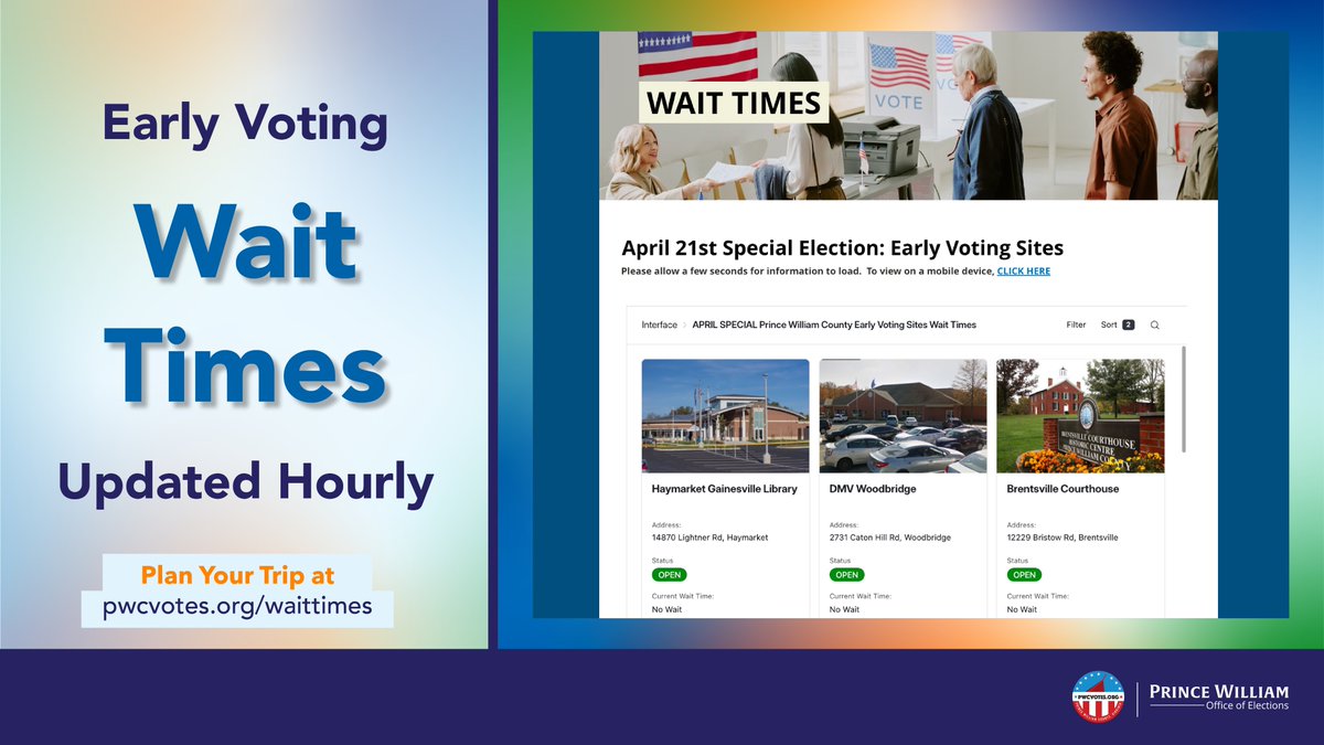 Prince William County Office of Elections tweet media