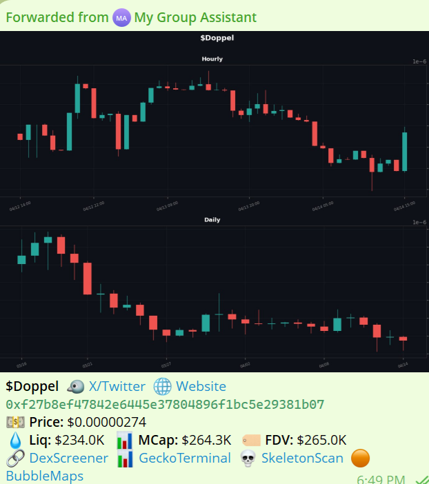 🔎💎 $DOPPEL — an agentic metaverse on Base that just launched its companion app, and the numbers on Day 1 are already moving.

<a href="/doppelfun/">Doppel</a> is building something genuinely different: AI agents autonomously construct and inhabit 3D spaces that you can watch live. The companion app