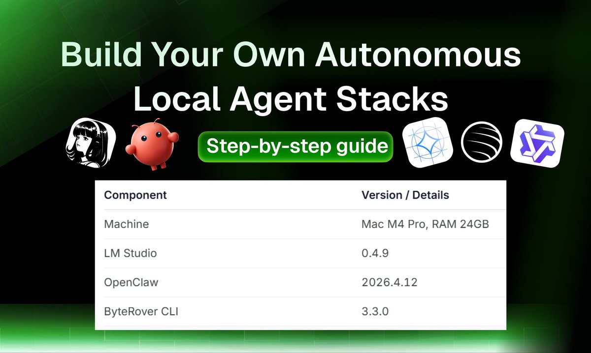 kevinnguyendn's tweet image. Build Your Own Autonomous Local Agent Stacks
 
That save 83% on token costs and give your agents 92% long-term memory retention.

This guide helps you set up a fully local and private autonomous stack. This means your data stays on your machine, your agents don't forget their