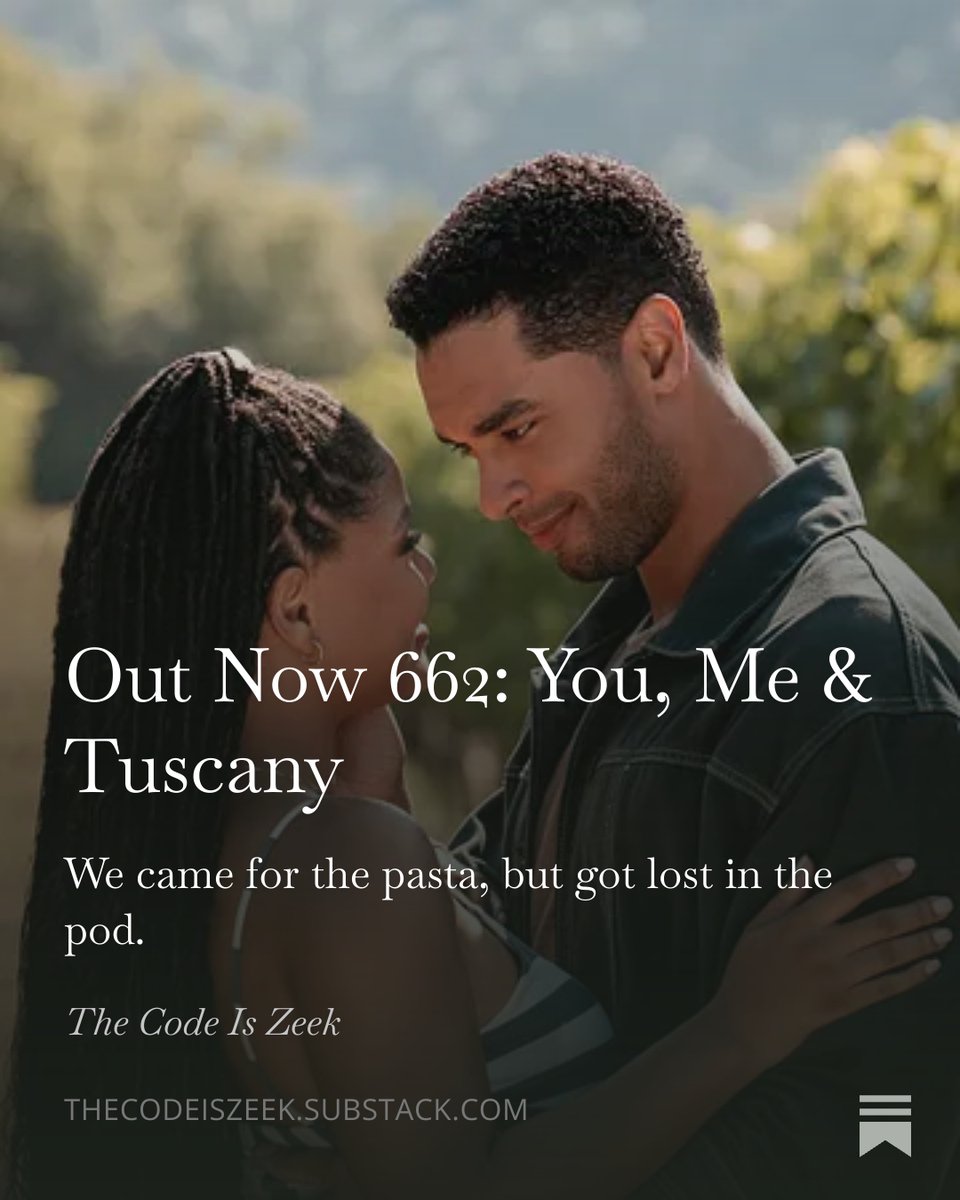 This week, guest <a href="/terencebjohnson/">Terence</a>  joined me on this week's <a href="/OutNow_Podcast/">Out Now w/Aaron & Abe (outnowpodcast.bsky.social)</a> to discuss the rom-com You, Me &amp; Tuscany. We also put together a 5-movie draft of Black romance movies. Enjoy! - tinyurl.com/nhakd64r