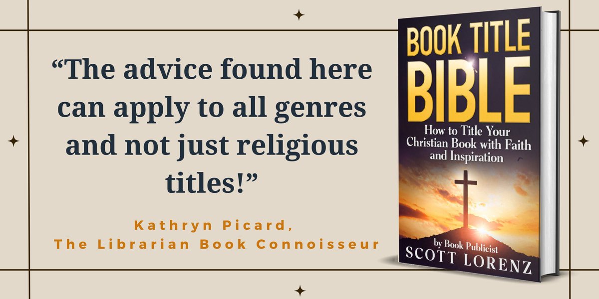 AvidReadersCafe's tweet image. “Scott Lorenz shares essential wisdom every Christian author needs about titling their book, leaving no stone unturned.” — Bella’s Books a.co/d/cj2QJ8u  #ChristianBooks #Inspy #WritingCommunity @sadierob #ian1