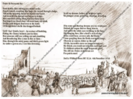 NJanagill's tweet image. Wilfred Owen MC poem print 'Dulce
&amp;gt;Beautiful poignant signed limited edition ww1 print direct from the Artist!
&amp;gt;From a British artist who has exhibited at the Royal Academy  in London!
#ww1 #Somme  #ypres  #sacrifice  #patriot passchendaeleprints.com/product/wilfre…