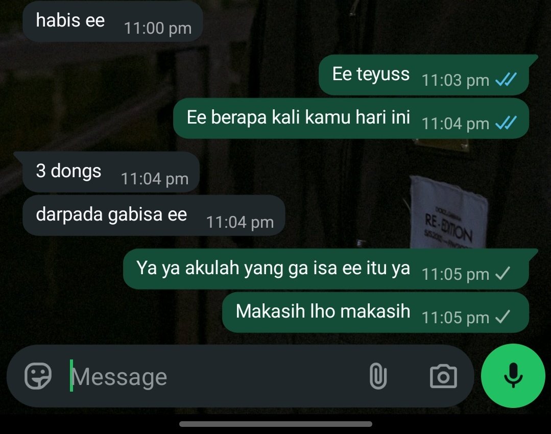 Kurang ajar, langsung kabur dia. Awas lu Sapen☺️