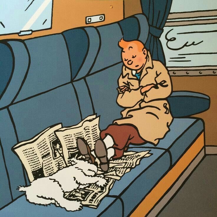Tintin using the newspaper to not dirty up the seats is propaganda we need in popular media
