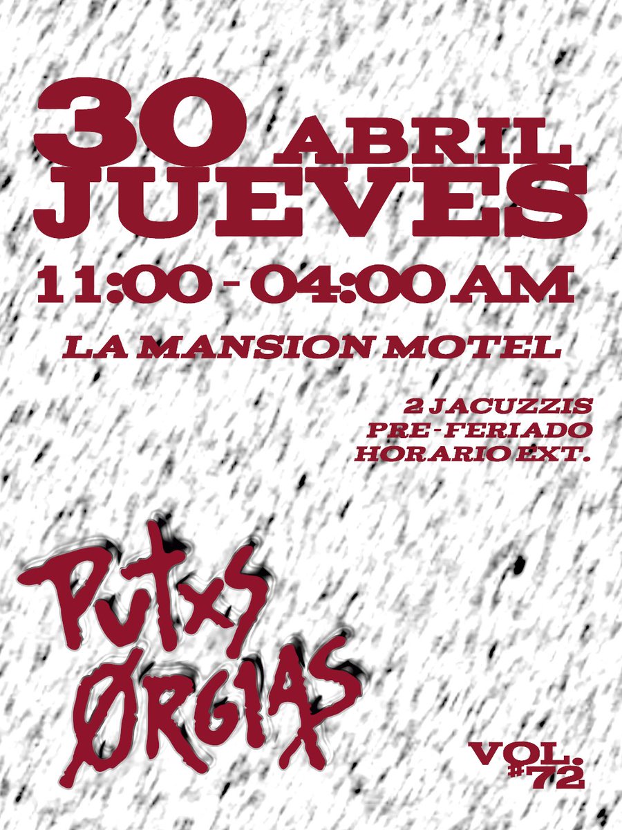 putxsOrg1as's tweet photo. ÚLTIMA FECHA DE ABRIL
PRE-FERIADO
30 de ABRIL 
DE 23:00 a 04:00 am

CUPOS DISPONIBLES https://t.co/tDHQuPfpku