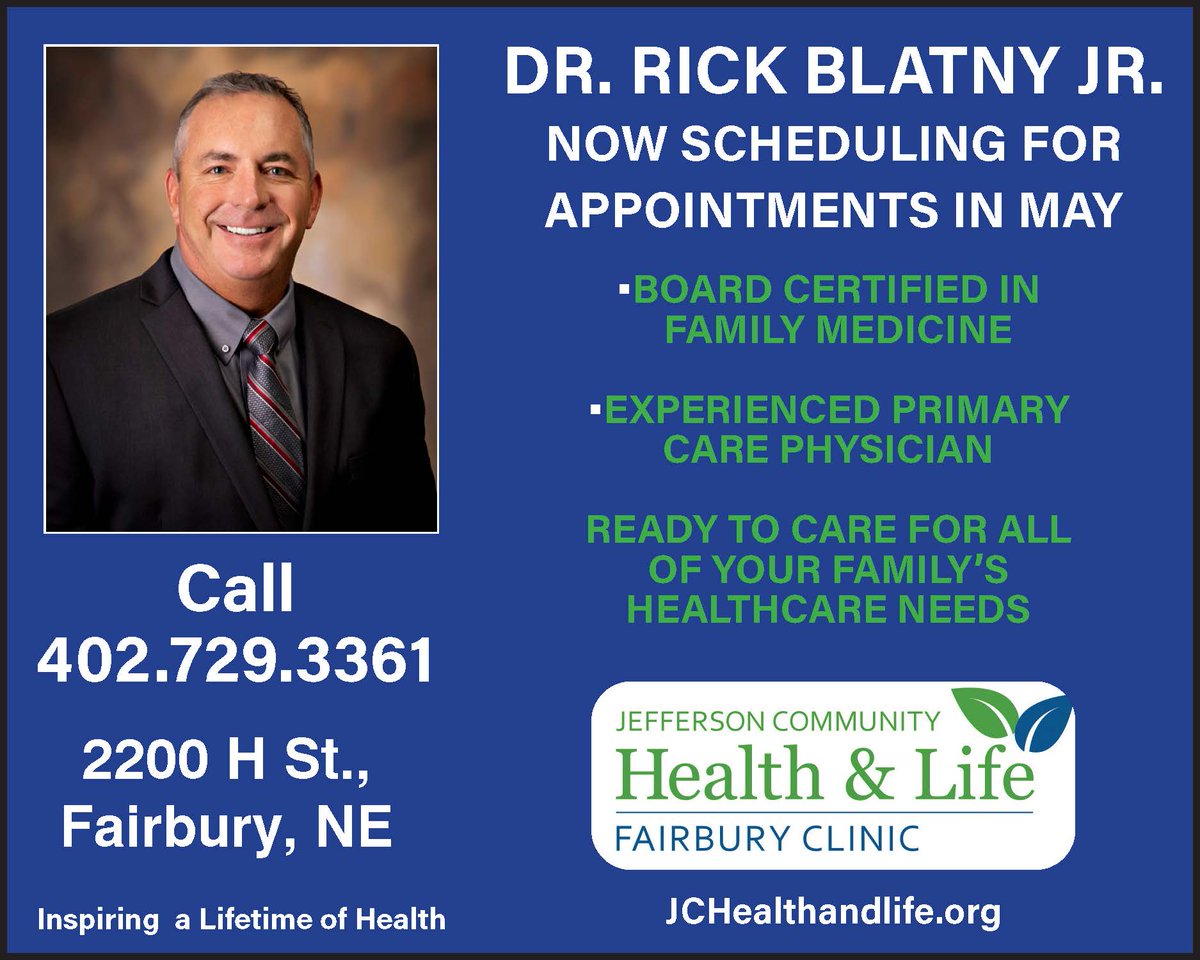 📣 We're excited to welcome back Dr. Rick Blatny Jr. as a Family Medicine Physician! His experience and commitment to patient-centered care strengthen our mission to support healthier communities.
Now scheduling appointments beginning in May.
#RuralHealth