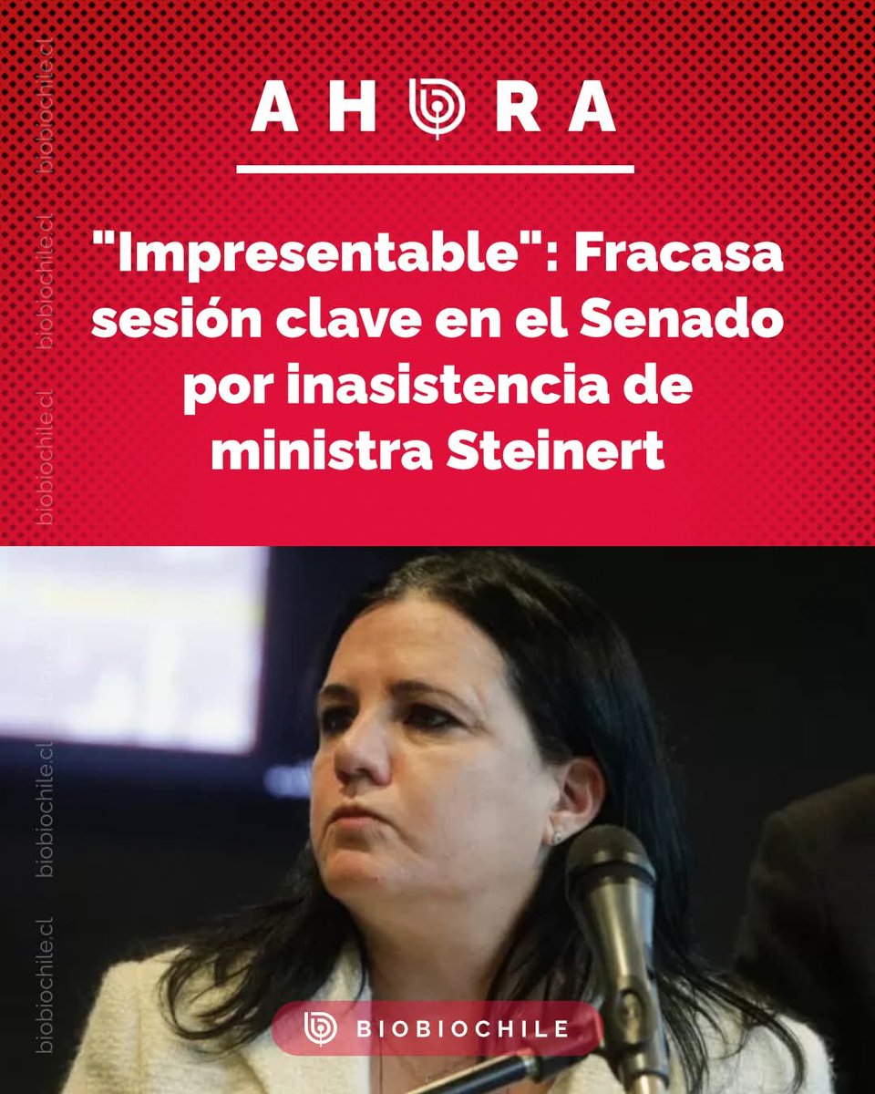 🔴 AHORA
Una fuerte controversia se generó en el Senado luego de que fracasara una sesión clave para la tramitación del proyecto que busca modernizar Carabineros, debido a la inasistencia de la ministra de Seguridad, Steinert, y de su subsecretario, Andrés Jouannet.