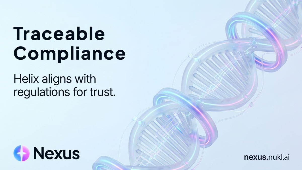 NuklaiData's tweet photo. Traceable Compliance is powered by Helix which aligns every process with regulations and builds lasting trust.
It creates a clear, auditable trail for every data point and decision.
Agencies stay fully compliant while moving faster than ever.
#OpenGovernmentData https://t.co/xPw1wQhWUW