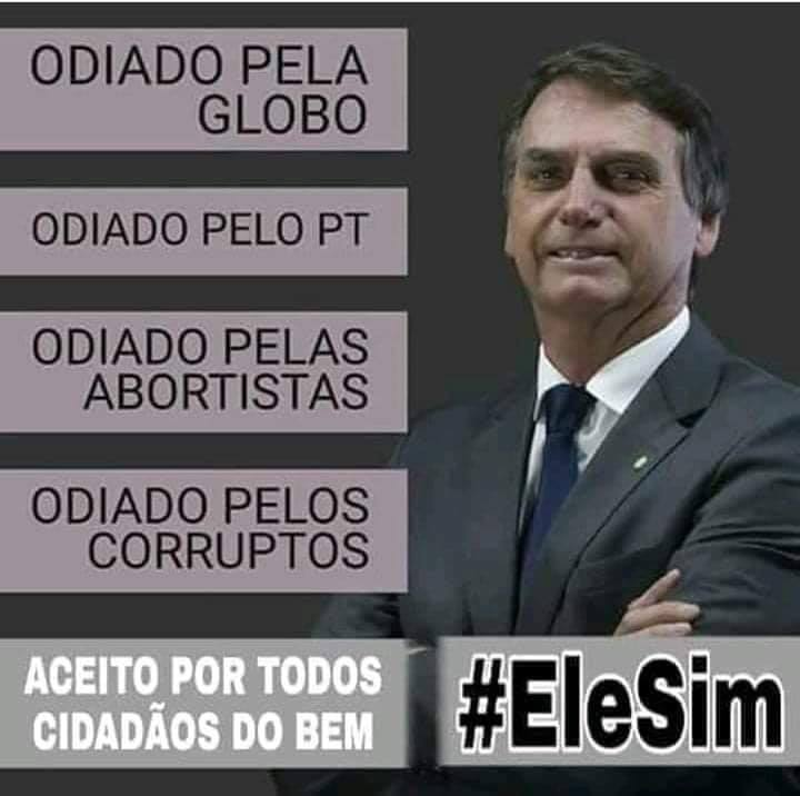 AnaCeliaGomesP1's tweet photo. @MidiaConservada Meu apoio irrestrito à Bolsonaro. #EleSim https://t.co/7i7WaLB8s5
