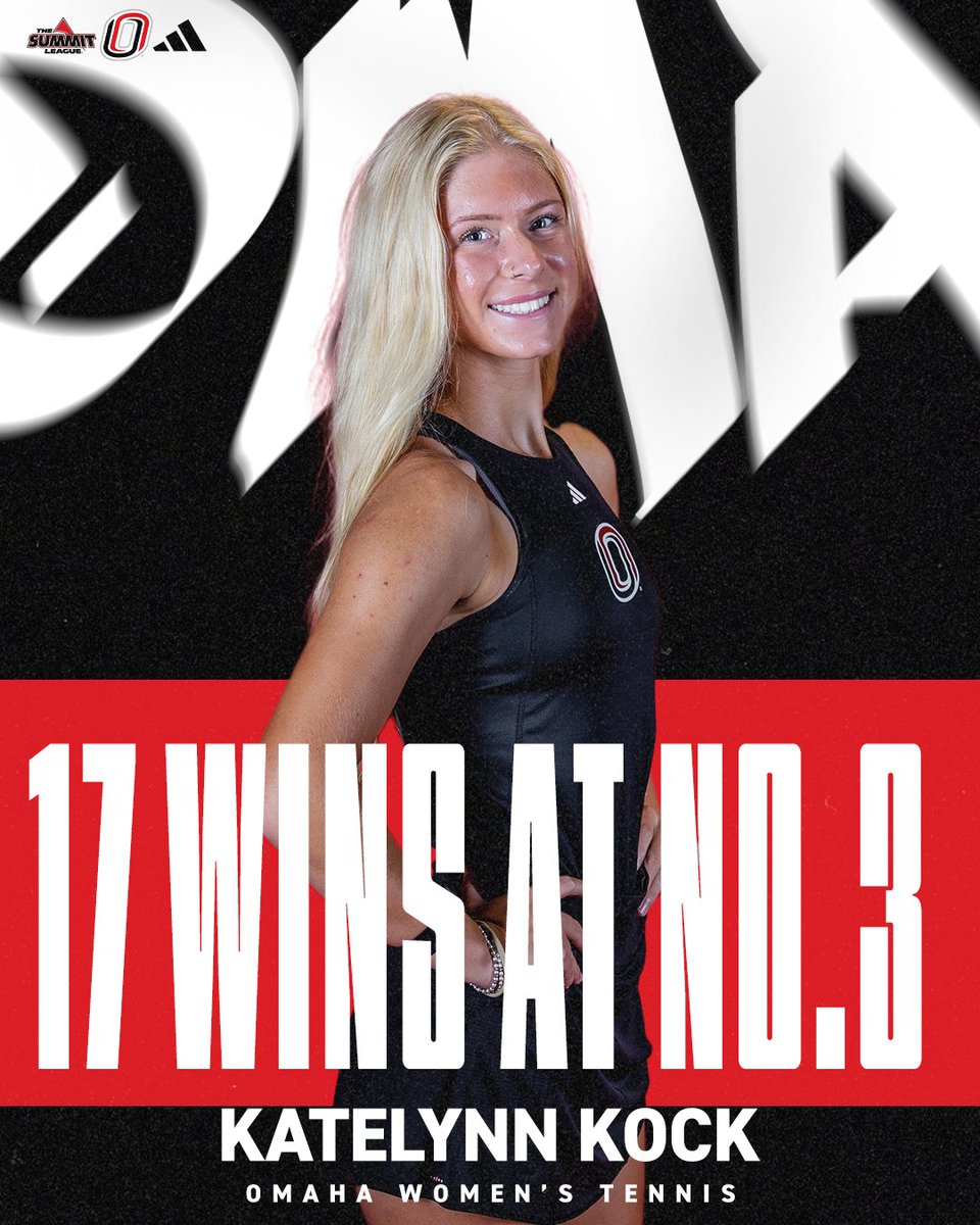 OmahaWTEN's tweet photo. 17 wins. And she's not done yet! 🎾

With her win at Kansas City, Katelynn now leads the program as the winningest player in No. 3 singles!

#ForThe402 https://t.co/RMQzFTdA8n