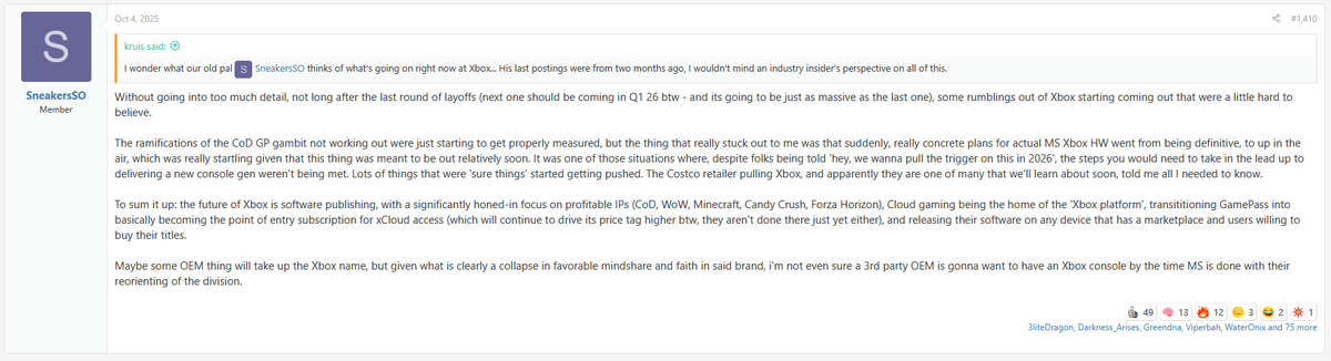 poliwa_93's tweet photo. @xMBGx The Same guy who said that Xbox was going to have a big layoff at the start of 2026, and the hardware was going to get cancelled.

Great source. https://t.co/AC0gSqdiVV