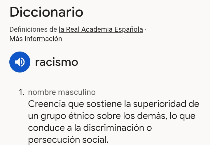 darkreaderr1's tweet photo. @AlvaroM61471535 @vic_tor_ia24 @Rogeliocongenio @LauraFreixas Que te pasa jajaja. Osea el termino racismo no existe? Si la primera definicion esta hecha por la rae que tanto te gusta. El racismo no es de raza si no has leido bien, no me considero otra raza por que no hay razas. https://t.co/CNJFPcRXNw