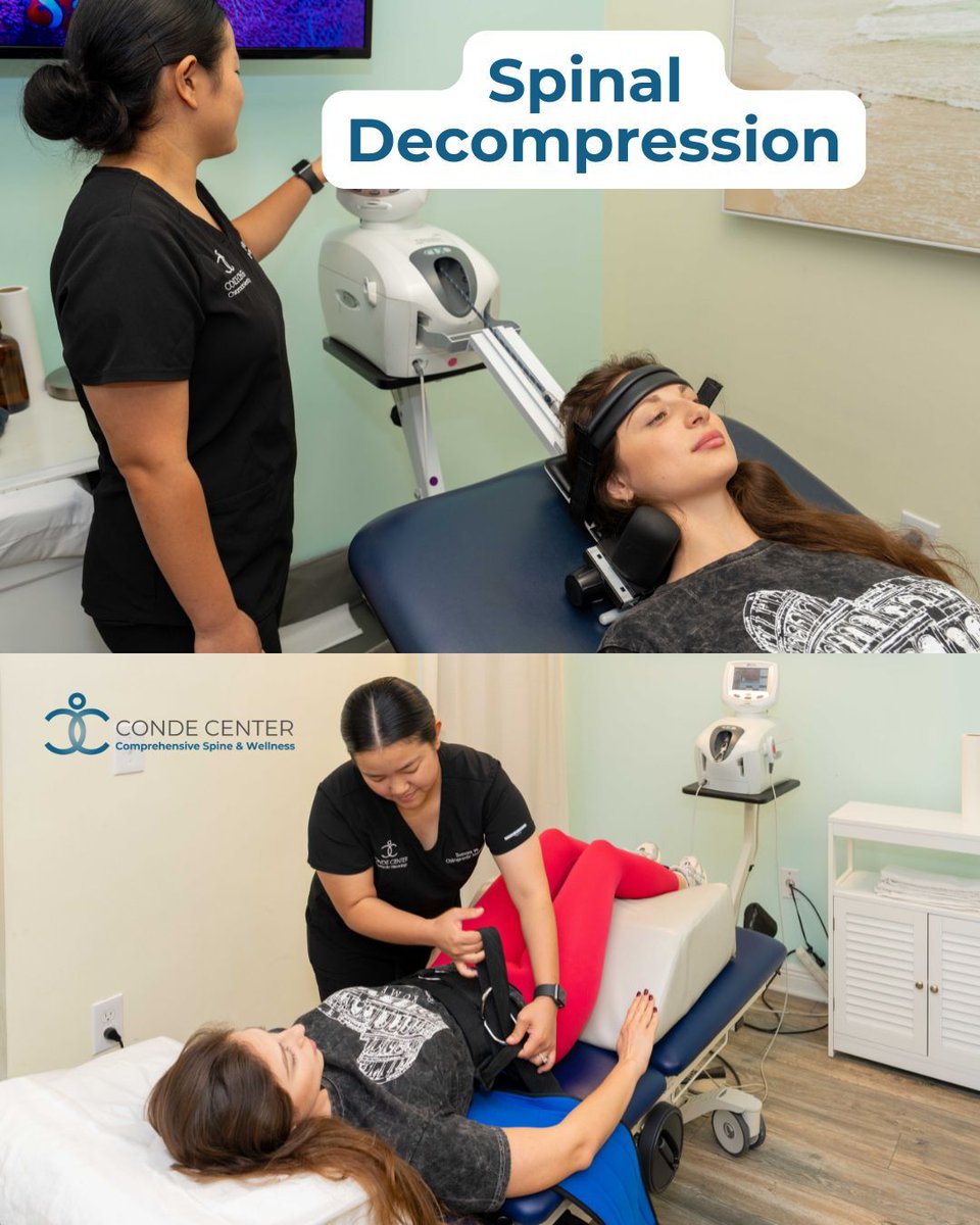 thecondecenter's tweet photo. If you’ve tried chiropractic before and didn’t get the results you hoped for, that doesn’t mean you’re out of options. Non-surgical spinal decompression at Conde Center in Delray Beach is very different from standard adjustments or basic traction. #SpineCare https://t.co/bt1cJOqG2L